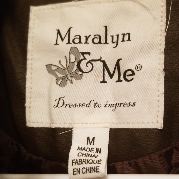 Vegan Leather Bomber Style Jacket - Picture 5 of 7